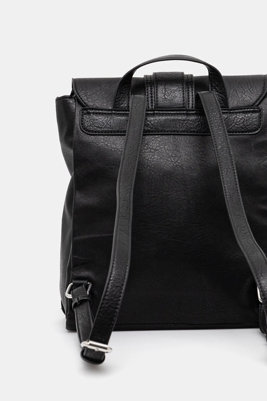 Plecak damski ze skóry ekologicznej z frędzlami kolor czarny czarny RS25.TPD400