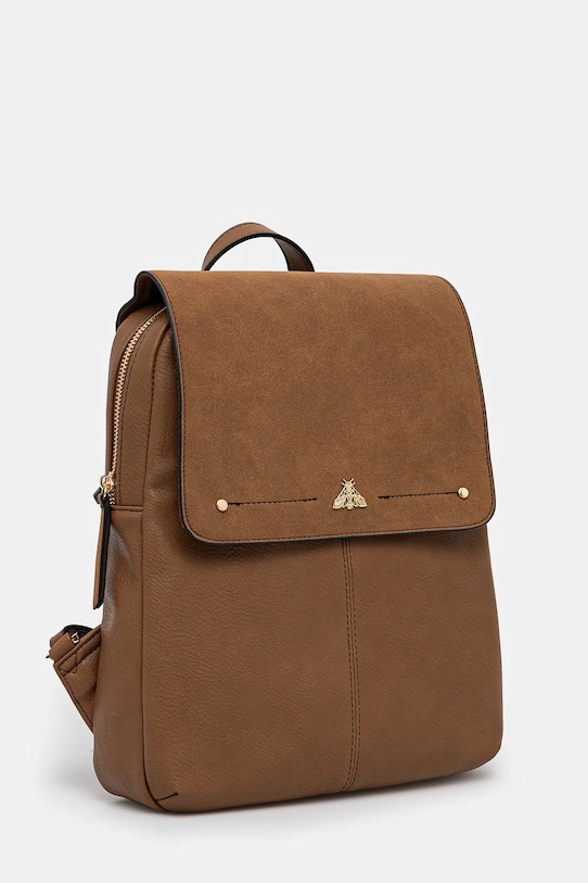 Plecak damski ze skóry ekologicznej kolor brązowy RS25.TPD501 brązowy RS25