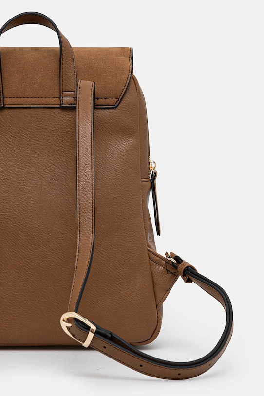 Akcesoria Plecak damski ze skóry ekologicznej kolor brązowy RS25.TPD501 brązowy