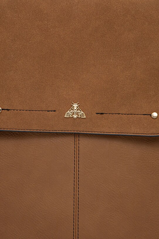 Plecak damski ze skóry ekologicznej kolor brązowy brązowy RS25.TPD501