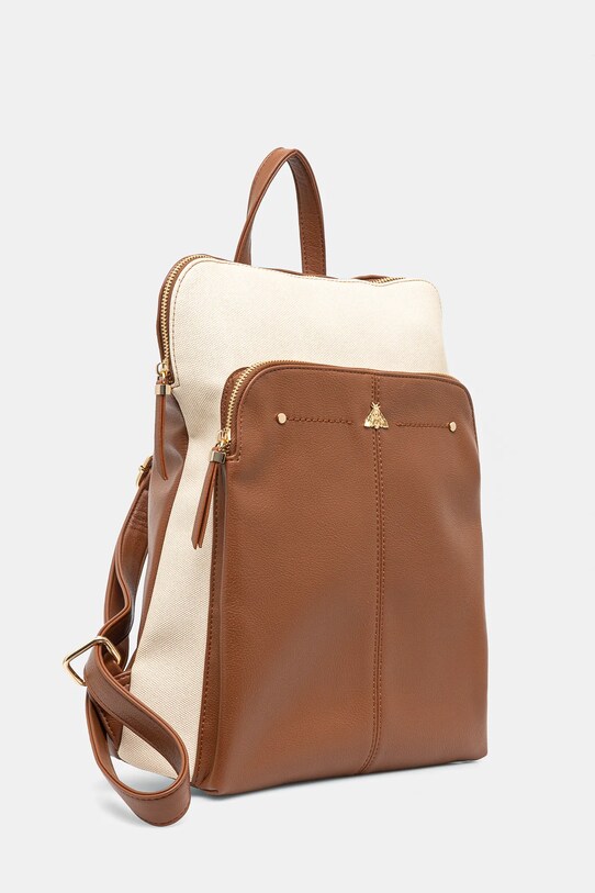 Plecak damski ze skóry ekologicznej kolor brązowy RS25.TPD701 brązowy RS25