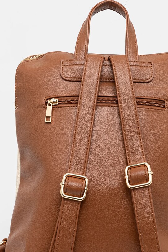 Akcesoria Plecak damski ze skóry ekologicznej kolor brązowy RS25.TPD701 brązowy