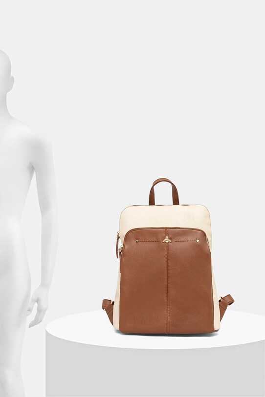 Plecak damski ze skóry ekologicznej kolor brązowy RS25.TPD701