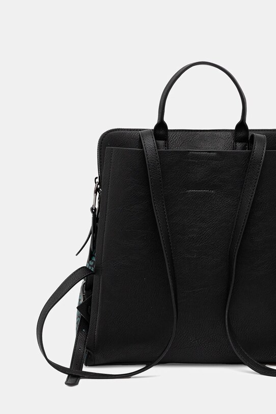 Akcesoria Plecak damski ze skóry ekologicznej z nadrukiem kolor czarny RS25.TPDA04 czarny