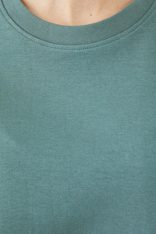 T-shirt bawełniany damski gładki interlock kolor zielony RS25.TSD030 zielony