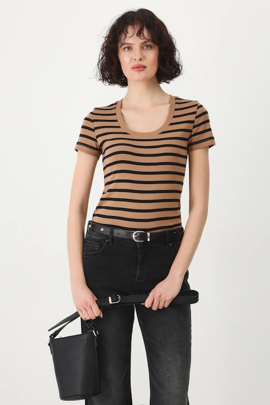Medicine t-shirt in cotone slim beige RS25.TSD051
