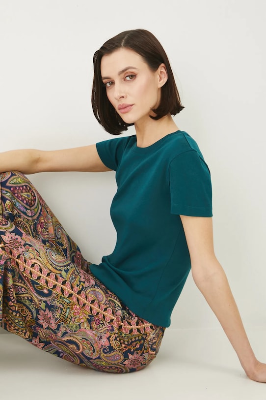 Medicine t-shirt in cotone slim turchese RS25.TSD053
