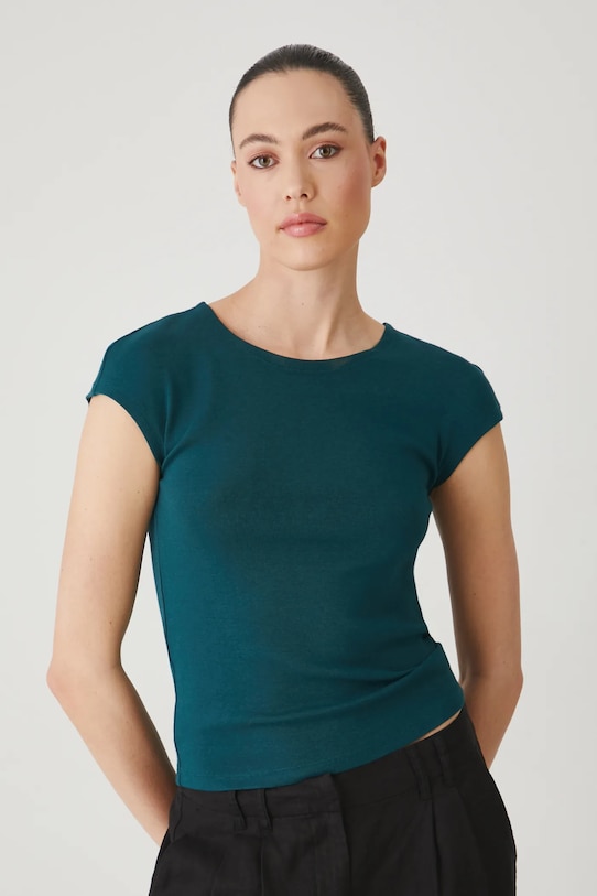 Medicine t-shirt z elastanem turkusowy RS25.TSD070