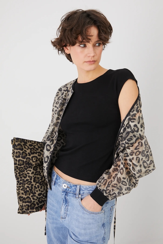 T-shirt damski gładki z modalem kolor czarny gładkie czarny RS25.TSD070