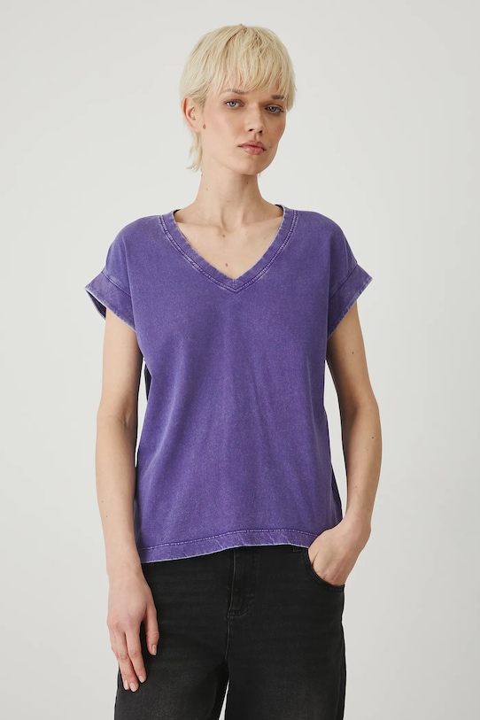 Medicine t-shirt in cotone violetto RS25.TSD082