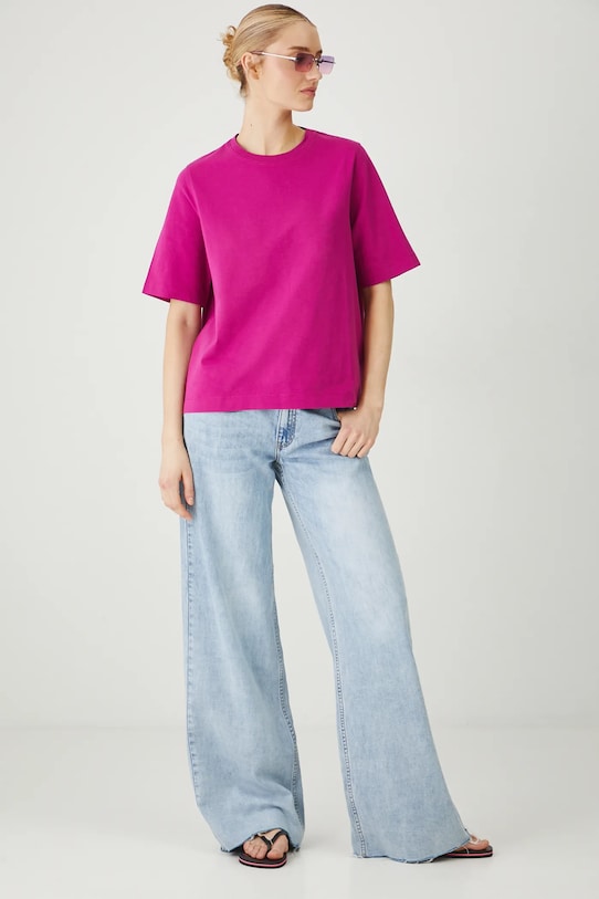 Medicine t-shirt z elastanem fioletowy RS25.TSD094