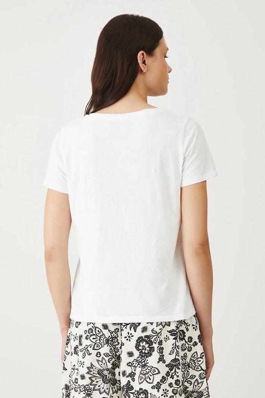 Odzież T-shirt bawełniany damski gładki kolor beżowy RS25.TSD0B0 beżowy