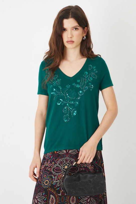 Medicine tricou flori verde RS25.TSD102
