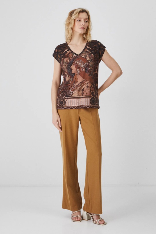 Odzież T-shirt bawełniany damski z kolekcji Eviva L'arte kolor multicolor RS25.TSD251 multicolor