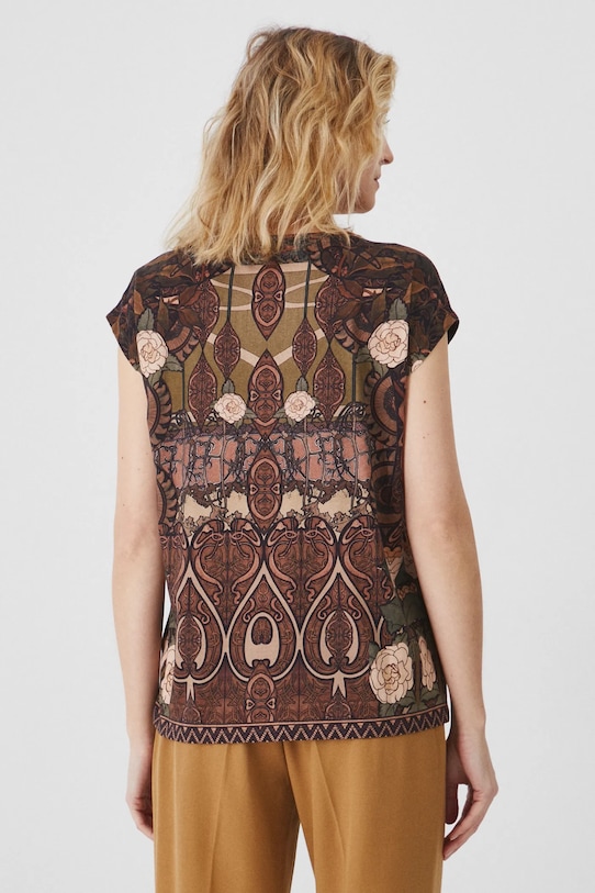 T-shirt bawełniany damski z kolekcji Eviva L'arte kolor multicolor multicolor RS25.TSD251