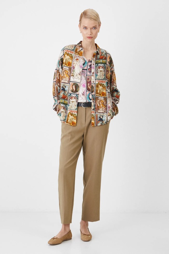 Oblečenie Bavlnené tričko dámske z kolekcie Eviva L'arte viac farieb RS25.TSD251 viacfarebná