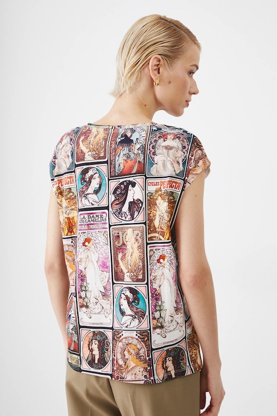 Bavlnené tričko dámske z kolekcie Eviva L'arte viac farieb viacfarebná RS25.TSD251