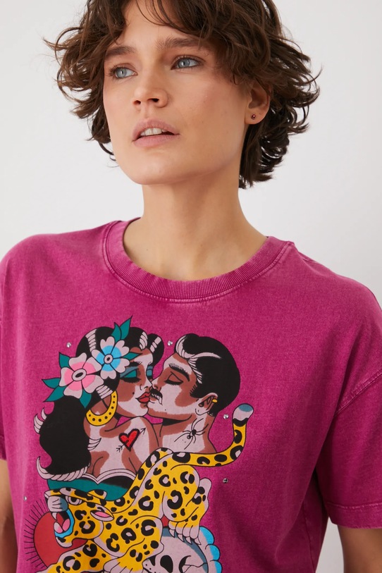 Medicine tricou din bumbac violet RS25.TSD270