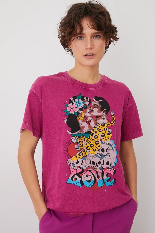 Medicine tricou din bumbac RS25.TSD270 violet