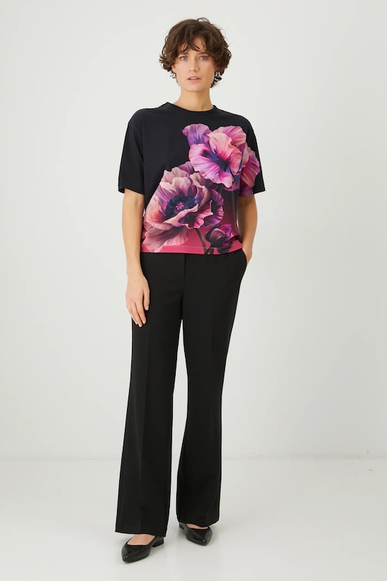Medicine tricou flori negru RS25.TSD300