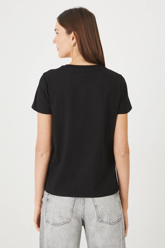 Oblečení Bavlněné tričko dámské s elastanem z kolekce pro milovníky koček černá barva RS25.TSD352 černá