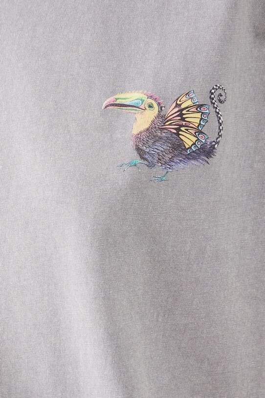 T-shirt bawełniany damski by Alicja Kocurek, Grafika Polska kolor szary RS25.TSD452 szary