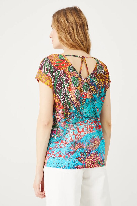 T-shirt bawełniany damski z elastanem by Patryk Chwastek, Grafika Polska kolor multicolor multicolor RS25.TSD454