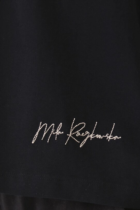 T-shirt bawełniany damski z elastanem by Mila Raczkowska, Grafika Polska kolor czarny RS25.TSD458