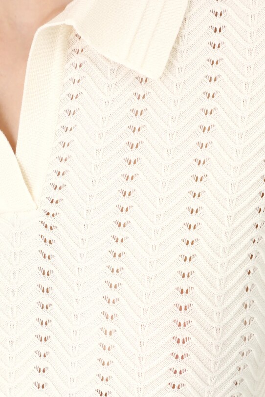 T-shirt damski z wiskozą z fakturą kolor beżowy RS25.TSD502