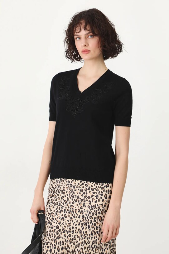 Medicine t-shirt applique nero RS25.TSD504