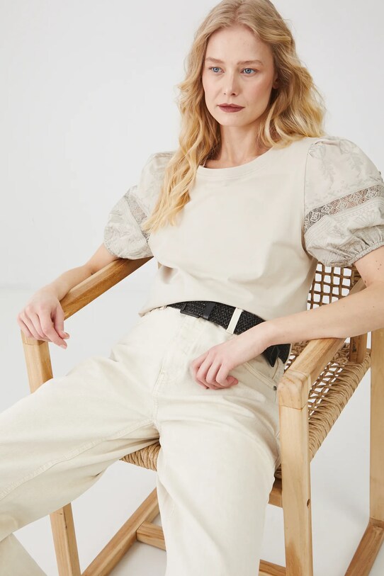 Medicine t-shirt applique beige RS25.TSD606