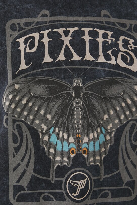 T-shirt bawełniany damski Pixies kolor szary RS25.TSD674 szary