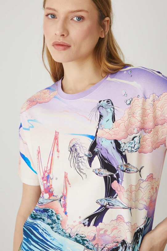 Medicine t-shirt bawełniany multicolor RS25.TSD720