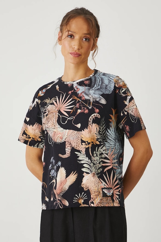 Medicine t-shirt bawełniany wzorzyste multicolor RS25.TSD805