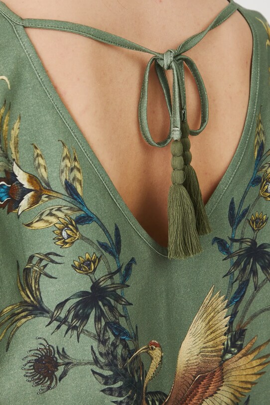 Bavlnené tričko dámsky so vzorom viac farieb RS25.TSD808 viacfarebná