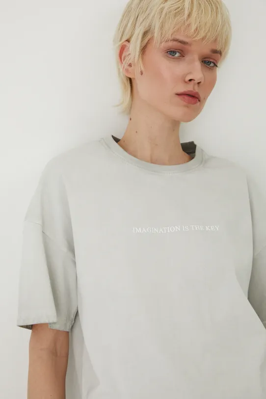 Medicine t-shirt bawełniany RS25.TSD855 szary