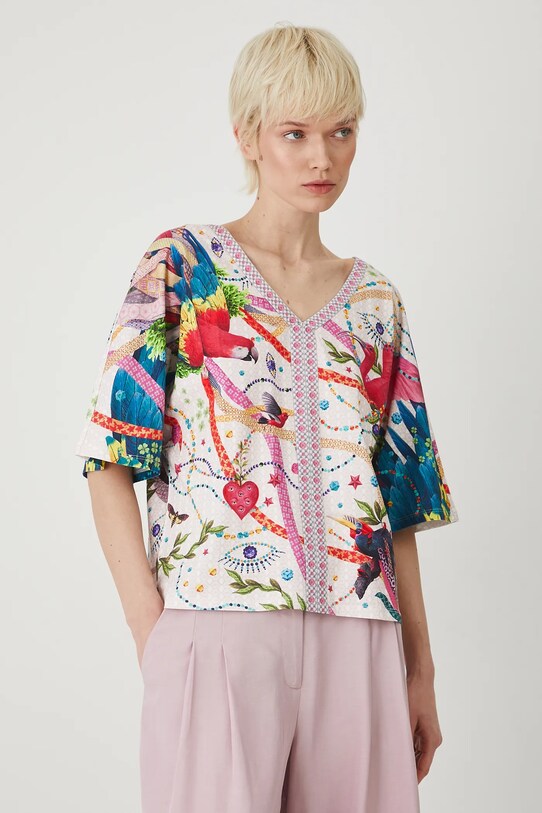 Medicine T-shirt in cotone RS25.TSD856 beige RS25