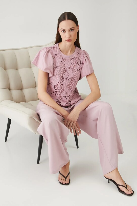 Medicine t-shirt bawełniany regular różowy RS25.TSD900