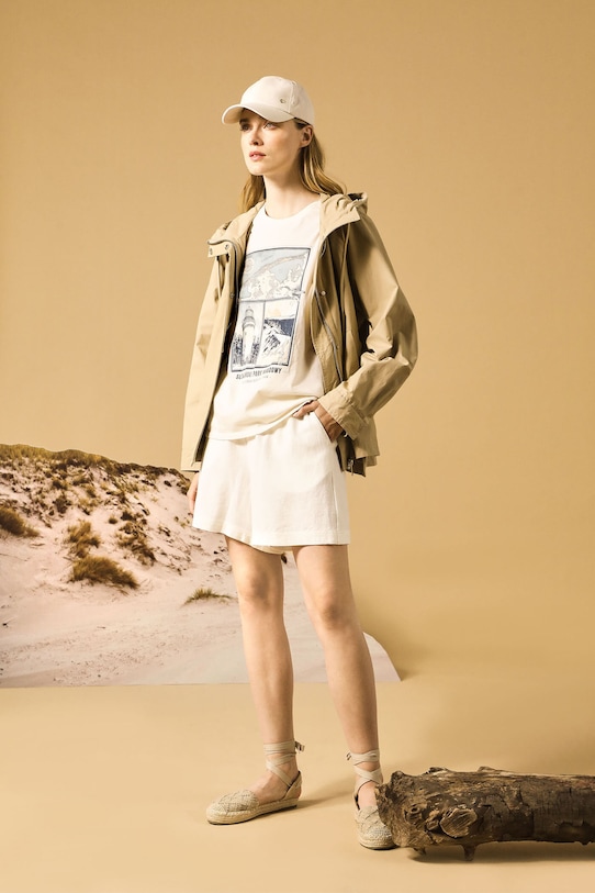 Medicine t-shirt bawełniany nadruk beżowy RS25.TSDA50