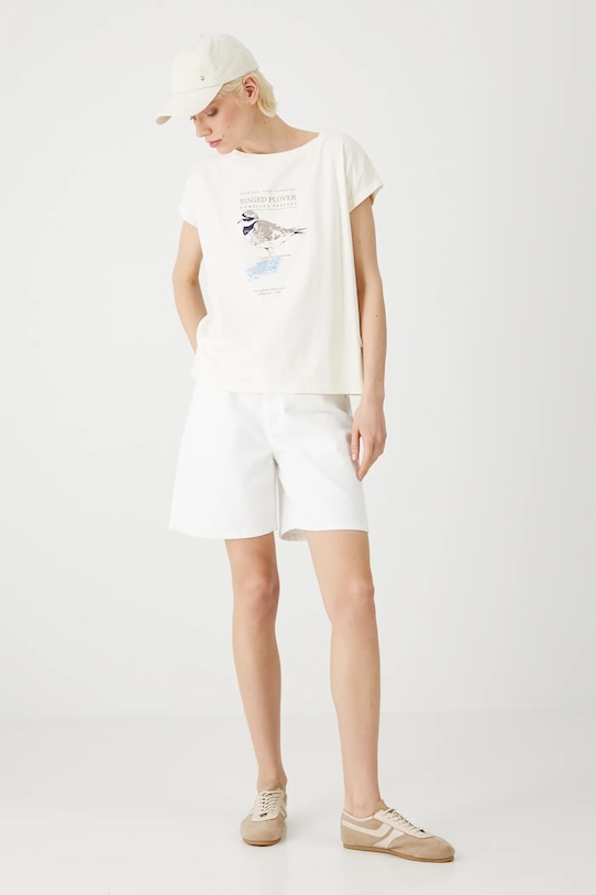 Odzież Medicine t-shirt bawełniany RS25.TSDA53 beżowy