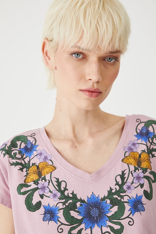 Medicine t-shirt bawełniany RS25.TSDA54 różowy