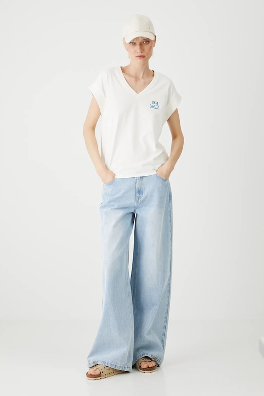 Odzież Medicine t-shirt bawełniany RS25.TSDA55 beżowy