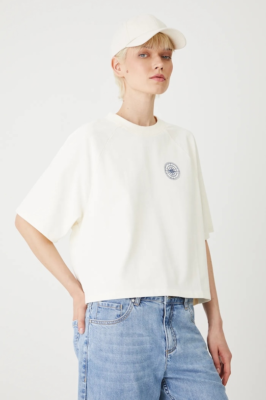 Medicine t-shirt bawełniany RS25.TSDA59 beżowy RS25