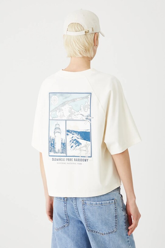 Medicine t-shirt bawełniany beżowy RS25.TSDA59