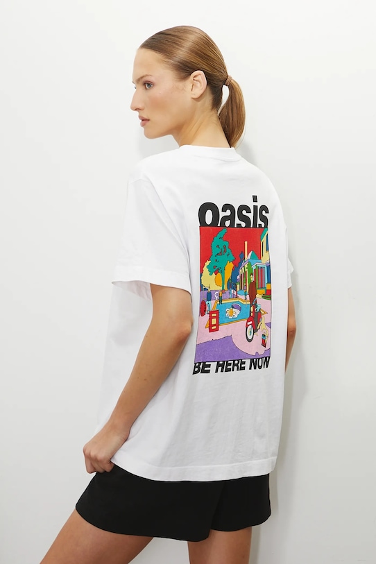Medicine tricou din bumbac print alb RS25.TSDA72