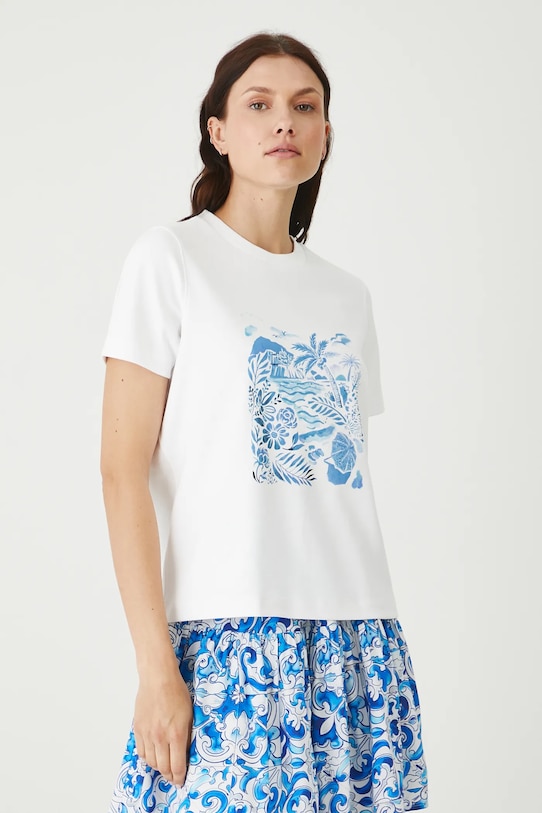 Medicine t-shirt bawełniany z elastanem biały RS25.TSDB00