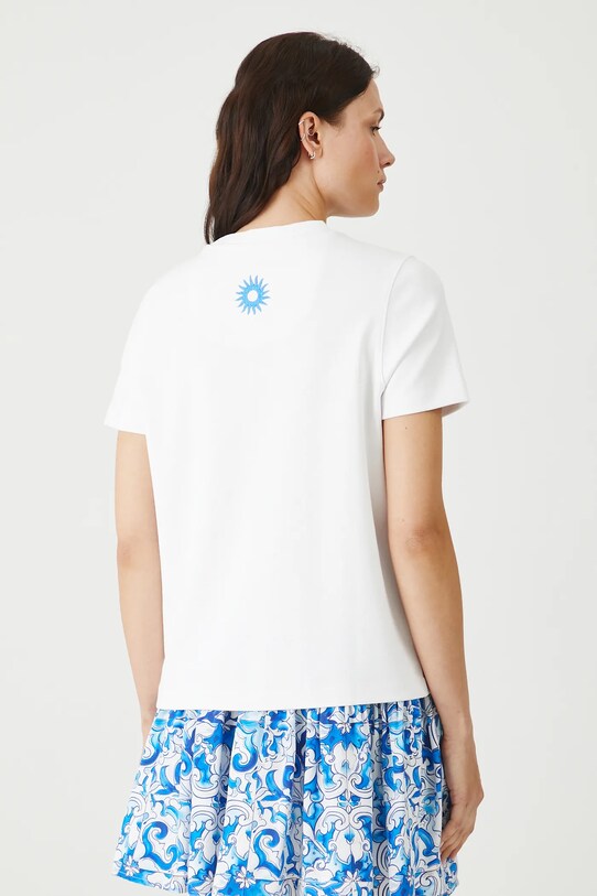 Odzież T-shirt bawełniany damski z elastanem interlock kolor biały RS25.TSDB00 biały