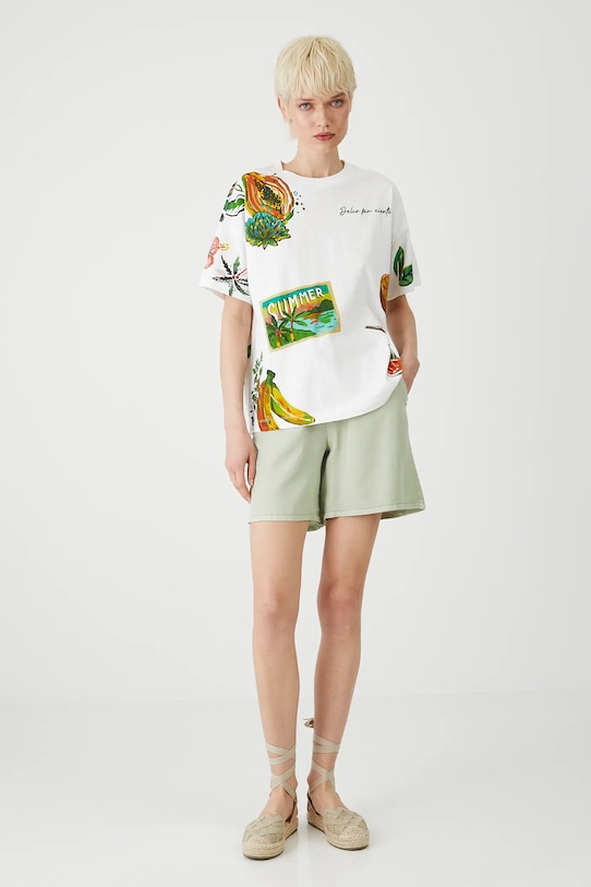 Medicine tricou din bumbac imprimeu alb RS25.TSDB06