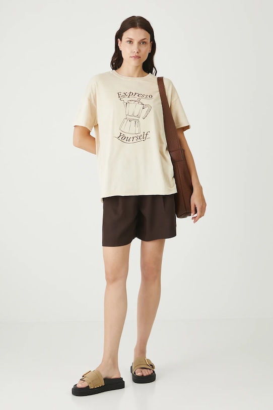 Medicine tricou din bumbac RS25.TSDB10 bej RS25