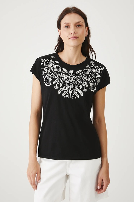 Medicine tricou din bumbac rotund negru RS25.TSDB16